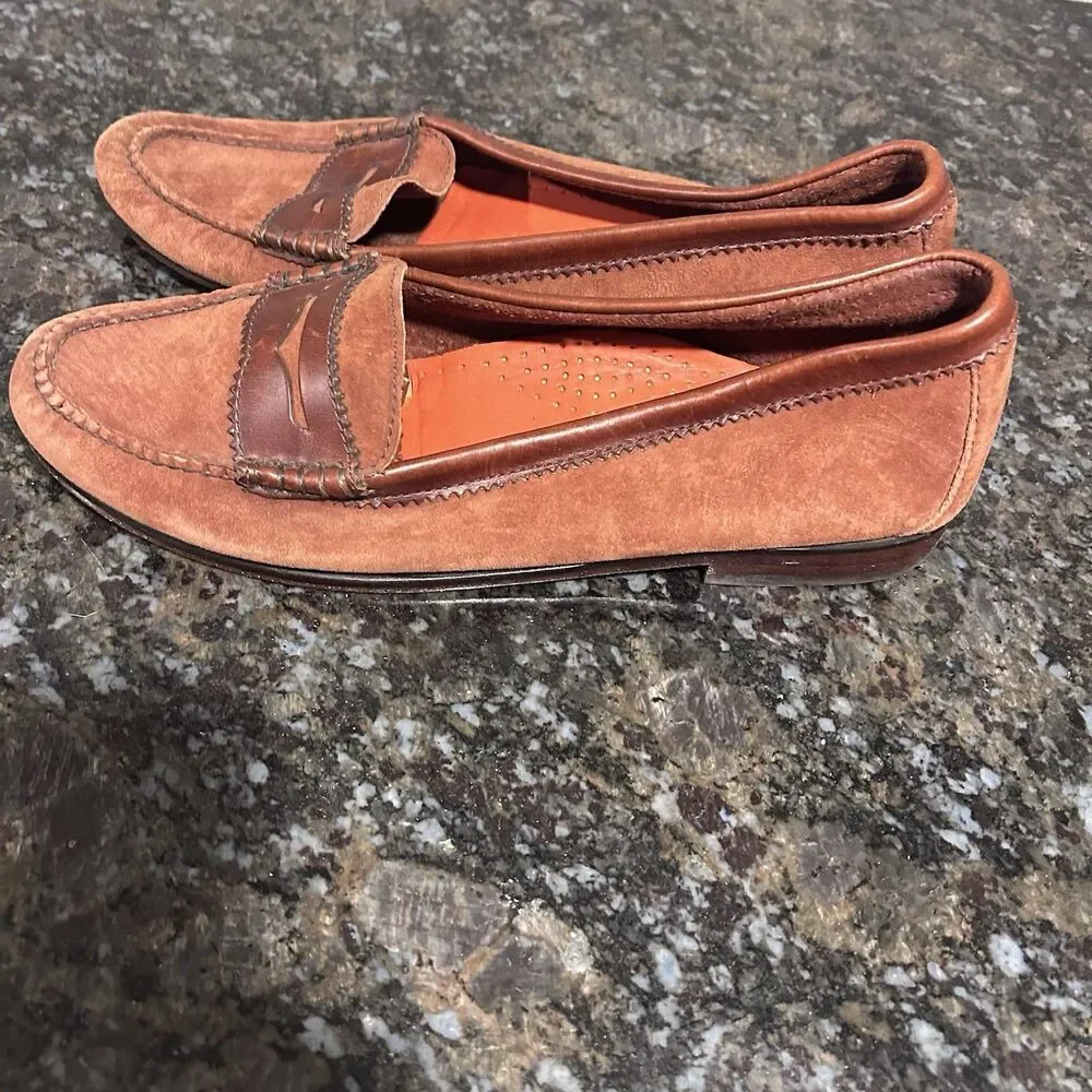 G.H. Bass Weejuns SV Suede Penny Loafers Women Size 11 Slip On Shoes